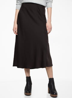 Buy Flared Midi Skirt Black in UAE