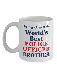 Buy World'S Best Police Officer Brother Mug White in UAE