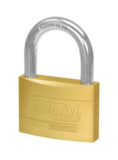 Buy Brass Padlock With 3-Piece Key Set Gold 60mm in Saudi Arabia