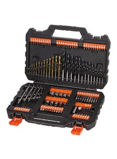 Buy 109-Piece Drill Bits Sets, Socket Holder, Screwdriver Bits And Magnetic Holder For Drilling, Screwdriving And Fastening With Kitbox A7200-XJ Black/Orange 31.5 x 22 x 6.6cm in UAE