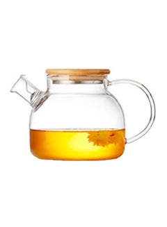 Buy Heat Resistant Tea Pot Clear/Brown 125x135x87mm in Saudi Arabia