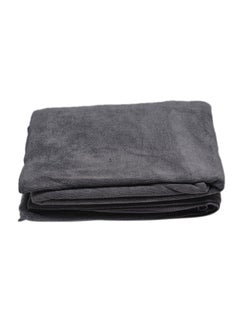 Buy Microfiber Bath Towel Grey 70x140centimeter in UAE
