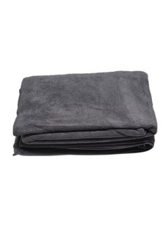 Buy Microfiber Bath Towel Grey 70x140centimeter in Saudi Arabia