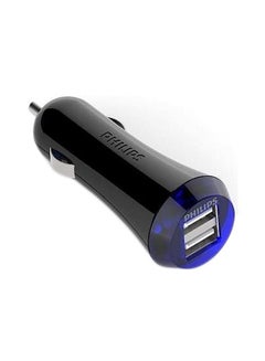 Buy 2-Port USB Car Charger Black in UAE