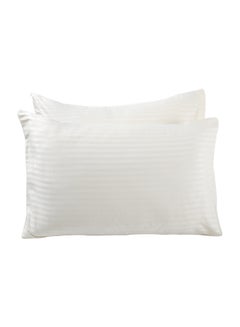 Buy Hamilton Pillow Case with Flange Cotton White 210x50x75cm in UAE