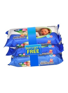 Buy 72-Piece Baby Wet Wipes, Pack of 3 in UAE