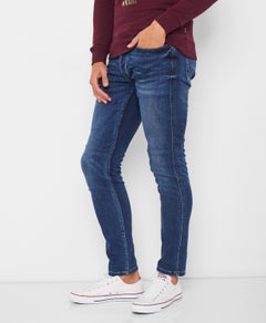 Buy Basic Slim Jeans Blue in UAE