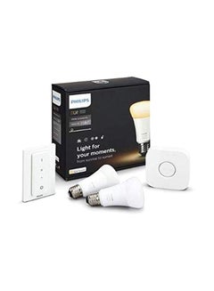 Buy Hue Ambience E27 Equivalent Smart Bulb Starter Kit White in Saudi Arabia