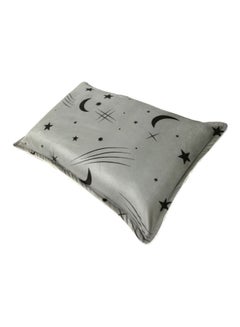 Buy Pillow Case Velvet Grey/Black 50x75centimeter in Saudi Arabia