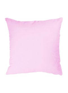 Buy Soft Plain Color Cushion Polyester Pink 45x45centimeter in Saudi Arabia