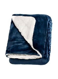 Buy Polyester Plush Blanket Polyester Blue/White 60x70inch in UAE