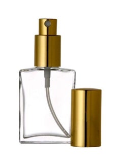 Buy 3-Piece Empty Perfume Glass Bottle Clear/Gold in Saudi Arabia