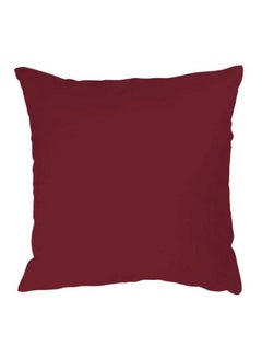 Buy Soft Plain Color Cushion cotton_blend Red 45x45cm in Saudi Arabia