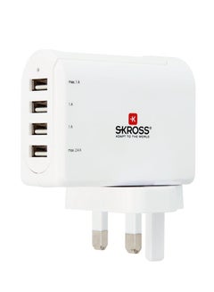 Buy 4-Port USB Charger White in UAE