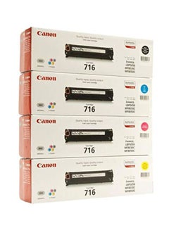 Buy 4-Piece 716 Toner Cartridge Black/Cyan/Yellow in UAE