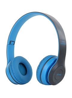 Buy P47 Bluetooth Wireless Over The Head Headphones Blue/Black in Saudi Arabia