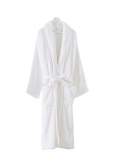 Buy Essential Shawl Bathrobe White XXL in Saudi Arabia