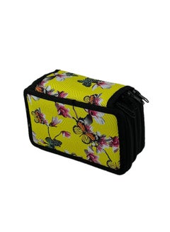 Buy 4 Layer Pen Case Yellow in Saudi Arabia