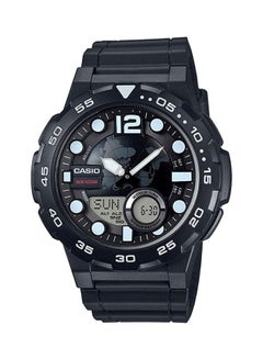 Buy Men's Water Resistant Analog & Digital Watch AEQ-100W-1AVDF - 53 mm - Black in UAE