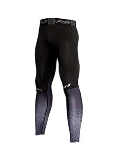 Buy Skinny Fit Tights Black/Grey in Saudi Arabia