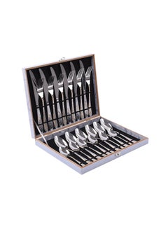 Buy 24-Piece Stainless Steel Cutlery Set Silver in Saudi Arabia