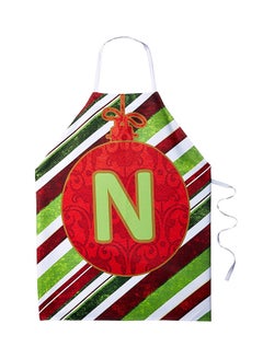 Buy Christmas Ornament Holiday Initial Letter N Printed Apron Multicolour 22 x 30inch in Egypt