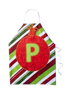 Buy Christmas Ornament Holiday Initial Letter P Printed Apron Multicolour 22 x 24inch in Egypt