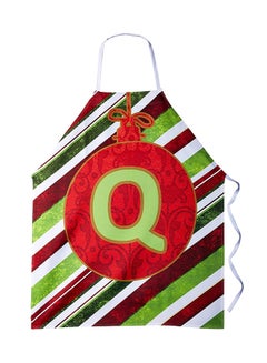 Buy Christmas Ornament Holiday Initial Letter Q Printed Apron Multicolour 22 x 30inch in Egypt