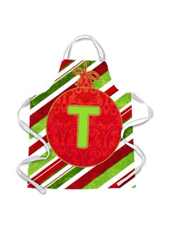 Buy Christmas Ornament Holiday Initial Letter T Printed Apron Multicolour 22 x 24inch in Egypt