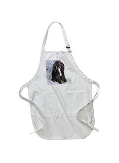 Buy Toy Poodle Printed Apron With Pockets White in Egypt