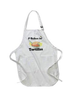 Buy I Believe In Tortillas Printed Apron With Pockets Multicolour in Egypt