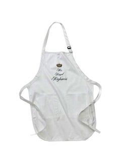 Buy His Royal Highness Printed Apron With Pockets White in Egypt