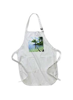 Buy Tropical Paradise Printed Apron With Pockets White in Egypt