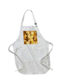 Buy Baby Chicks Printed Apron With Pockets White in Egypt