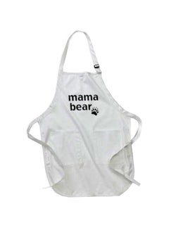 Buy Mama Bear Printed Apron With Pockets White in Egypt