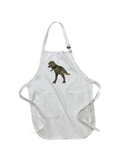 Buy A Tyrannosaurus Rex Dinosaur   Printed Apron With Pockets White 22 x 30inch in Egypt