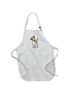 Buy Funny Jack Russell Terrier Cartoon  Printed Apron With Pockets White 22 x 30inch in Egypt