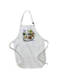 Buy Pesach Plate With Passover Foods Printed Apron With Pockets White 22 x 30inch in Egypt