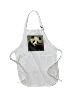 Buy Giant Panda Bears Printed Apron With Pockets White 22 x 30inch in Egypt