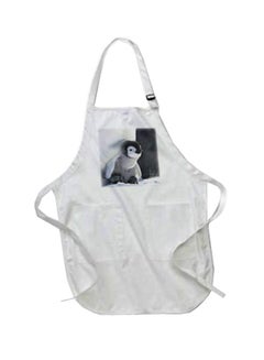 Buy Emperor Penguin Printed Apron With PocketsFull White 22 x 30inch in Egypt