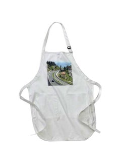 Buy Sicilian Roads Cindy Miller Hopkins Printed Apron With Pockets White 22 x 24inch in Egypt