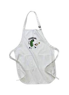 Buy Pickle Playing Ball Printed Apron With Pockets White 22 x 30inch in Egypt