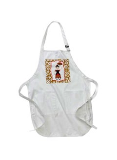 Buy Gipsy Girl Dancer Cartoon Printed Apron With Pockets White 22 x 30inch in Egypt