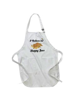 Buy I Believe In Sloppy Joes Printed Apron With Pockets White 22 x 30inch in Egypt