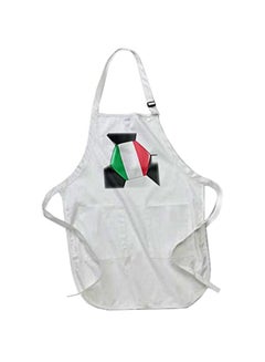 Buy Italy Soccer Ball Printed Apron With Pouch Pockets White 22 x 24inch in Egypt