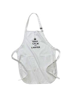 Buy Keep Calm Im A Lawyer Printed Apron With Pouch Pockets White 22 x 30inch in Egypt