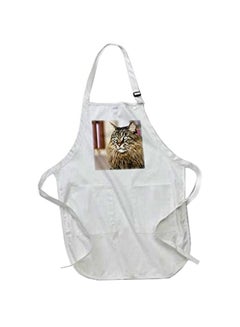 Buy Maine Coon Printed Apron With Pockets White 22 x 30inch in Egypt