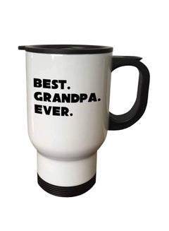 Buy Best Grandpa Ever Travel Mug White/Black in UAE