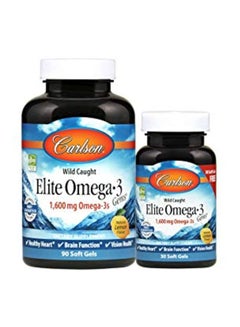 Buy Pack Of 2 Elite Omega-3 Dietary Supplement - 120 Softgels in UAE