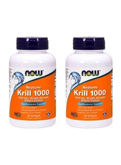 Buy Pack Of 2 Neptune Krill 1000 - 60 Softgels in UAE